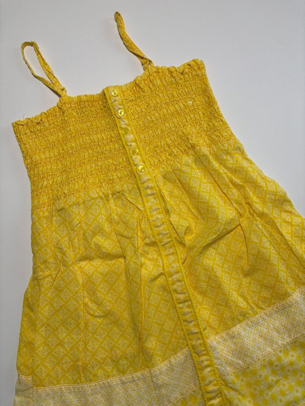 Limited Too Yellow & White Vintage Cotton Cami Tank Top